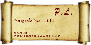 Pongrácz Lili névjegykártya